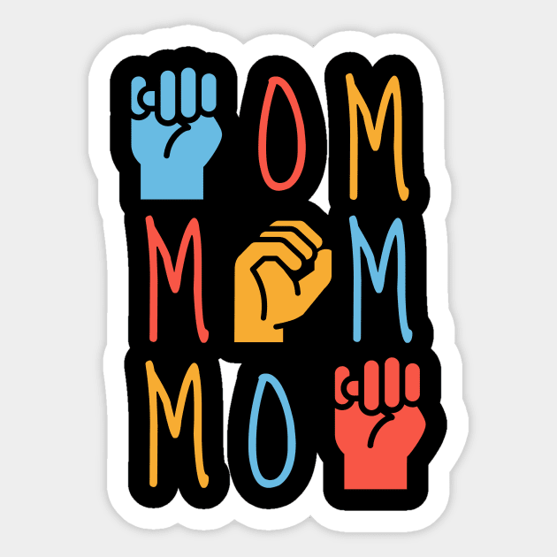 Sign Language MOM- ASL Hand Lettering Sticker by Sweet Sign Language